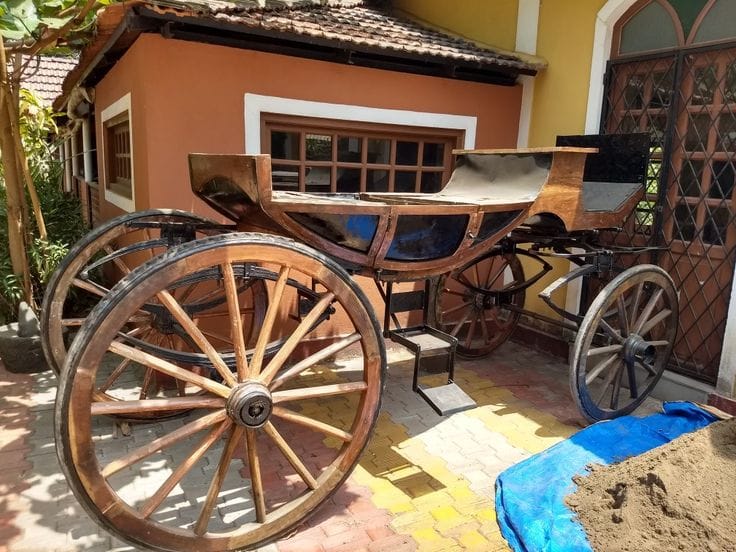 Antique artifacts on display at Goa Chitra Museum, reflecting Goa’s cultural heritage.