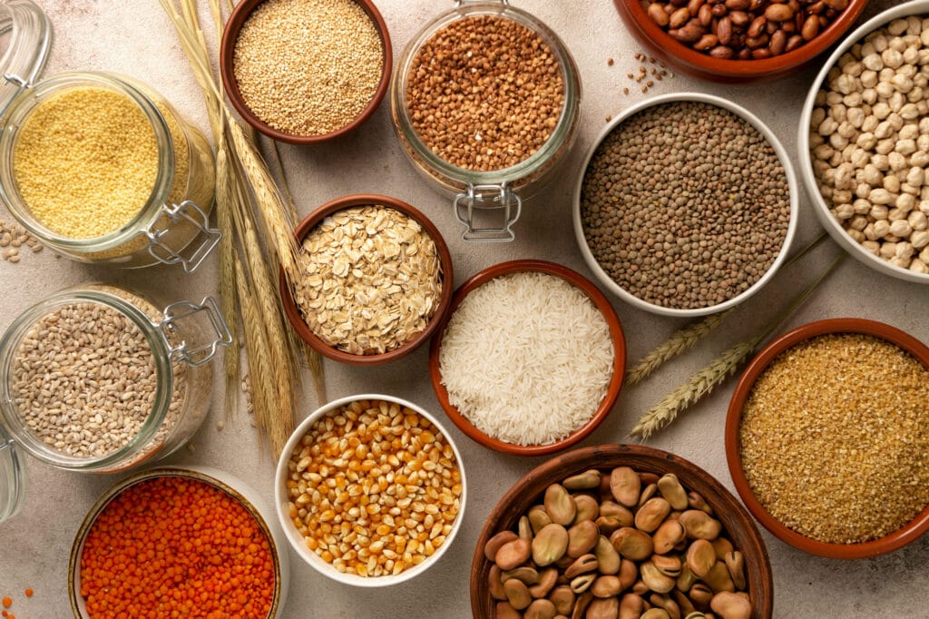 Cooked millet grains offering nutrition