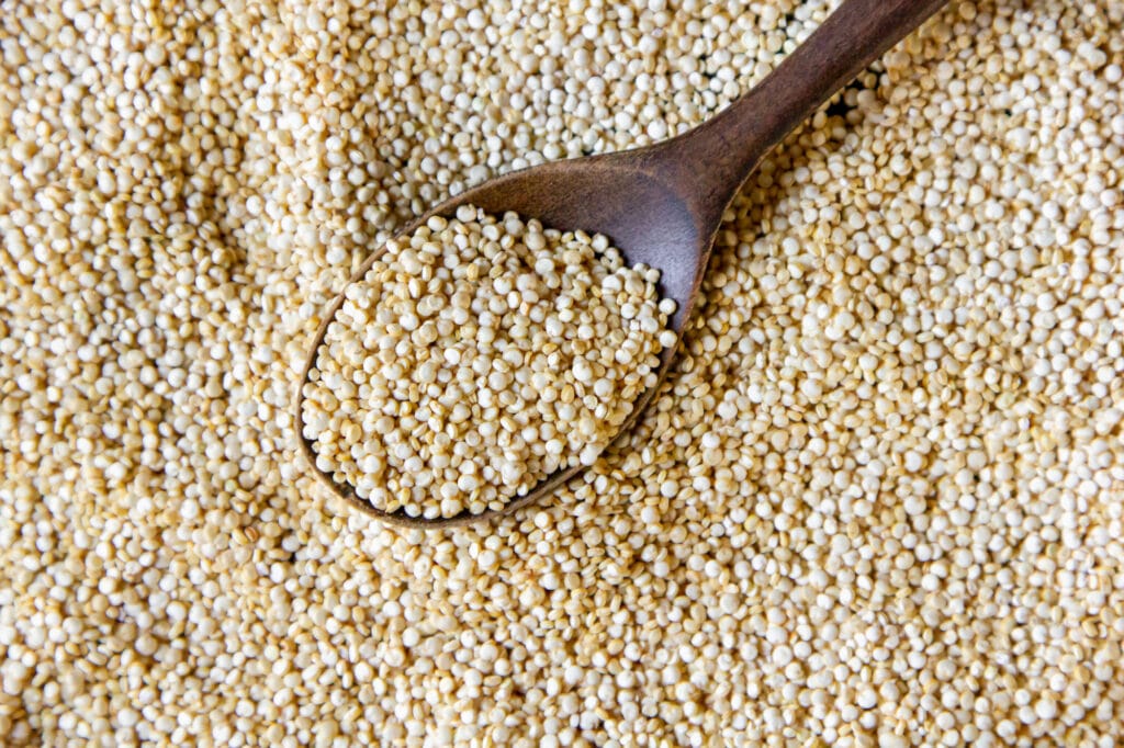 Nutritious quinoa served with vegetables