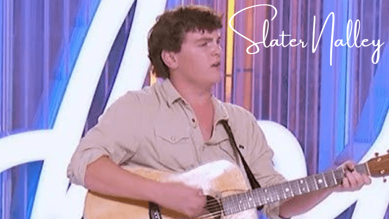 Slater Nalley performing live on stage – American Idol Top 5 2025 finalist