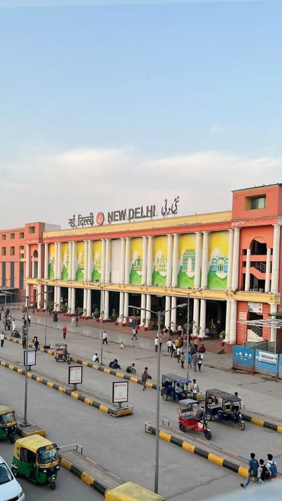 Passengers waiting near Platform 16 at Ajmeri Gate side of New Delhi Station